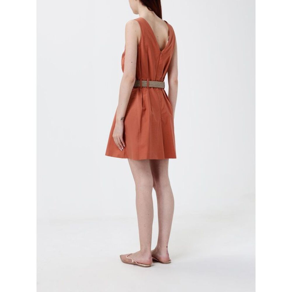 Brunello Cucinelli Dress Woman Orange - Picture 3 of 3